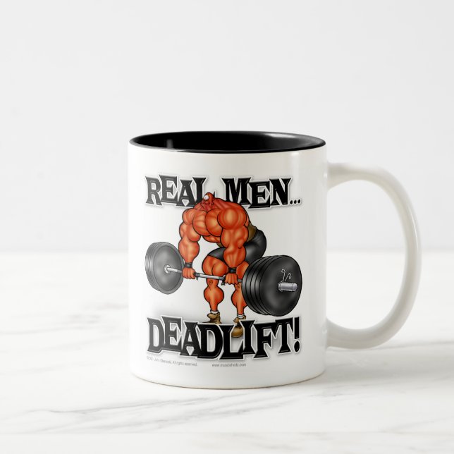 TAZA BICOLOR ¡HOMBRES REALES DEADLIFT! (Derecha)