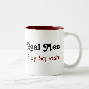 Taza Bicolor Hombres Reales Juegan A Squash
