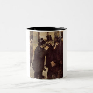 Taza Bicolor Hombres ricos en la Bolsa de Valores (por Edgar De