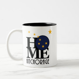 Taza Bicolor HOME Anchorage Alaska 11oz