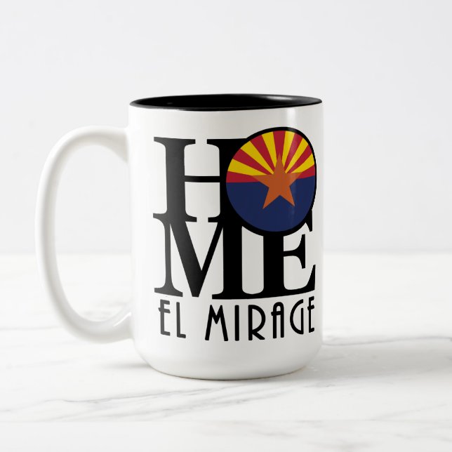 Taza Bicolor HOME El Mirage Arizona 15oz (Izquierda)