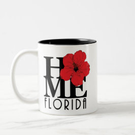 Taza Bicolor HOME Florida 11oz Red Hibiscus