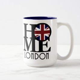 Taza Bicolor HOME London 15oz (bandera del Reino Unido)