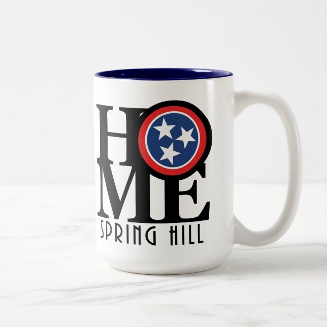 Taza Bicolor HOME Spring Hill Tennessee 15oz (Derecha)