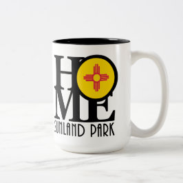 Taza Bicolor HOME Sunland Park New Mexico 15oz