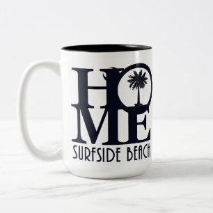Taza Bicolor HOME Surfside Beach SC 15oz