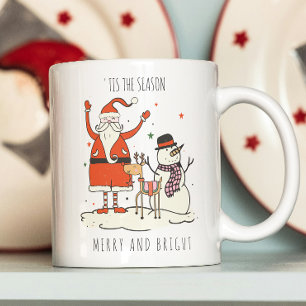 Taza Bicolor Homenaje de personalizado a Navidades renos de San