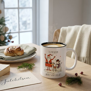 Taza Bicolor Homenaje de personalizado a Navidades renos de San