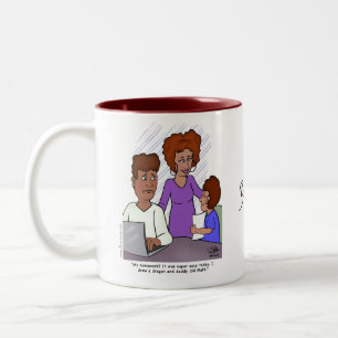 Taza Bicolor Homework Mug