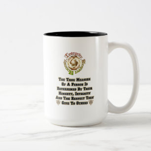 Taza Bicolor Honestidad Integridad Respeto MXT