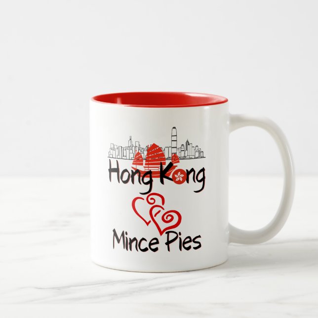Taza Bicolor Hong Kong ama a Mince Pies Mug (Derecha)