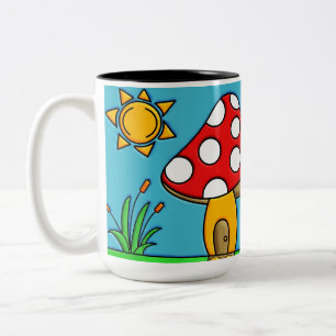 Taza Bicolor hongo rojo