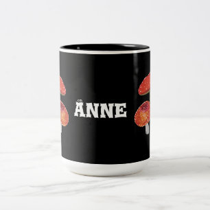 Taza Bicolor Hongos Rojos