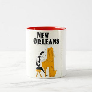 Taza Bicolor Honky Tonk de Nueva Orleans