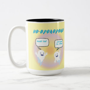 Taza Bicolor Ho'oponopono Ghosts Healing & Funny