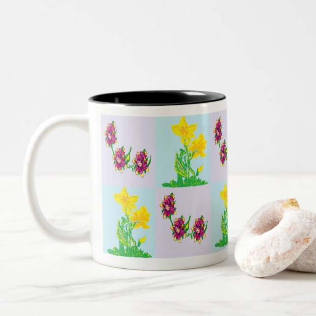 Taza Bicolor Hora de primavera de Mug (Con donut)