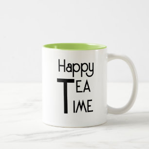 Taza Bicolor Hora del té feliz