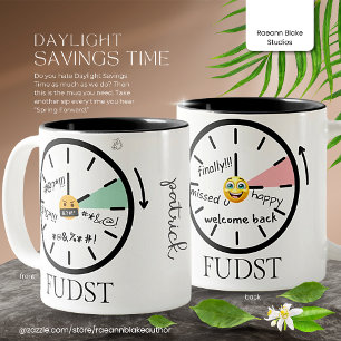 Taza Bicolor Horario de Verano Personalizado con Sarcasmo