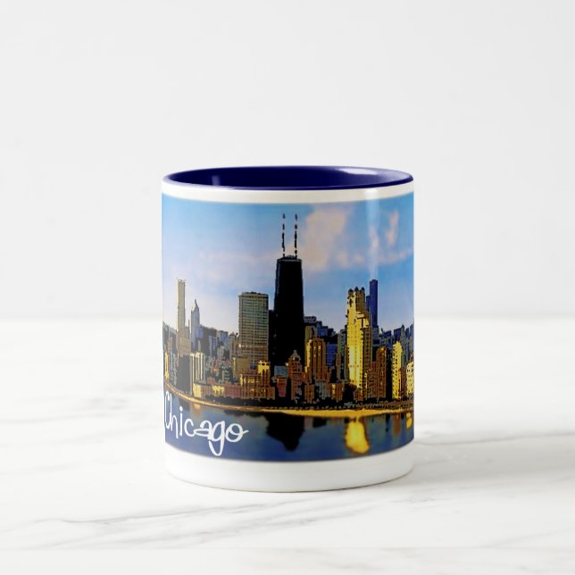 Taza Bicolor Horizonte de Chicago (Centro)