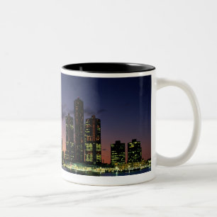 Taza Bicolor Horizonte de Detroit en la oscuridad 2