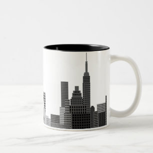 Taza Bicolor Horizonte de la ciudad de Nueva York