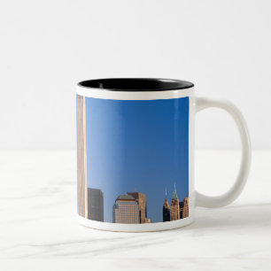 Taza Bicolor Horizonte de Manhattan y río Hudson, Nueva York, 2
