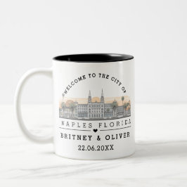 Taza Bicolor Horizonte de Nápoles Florida – Favor de boda perso