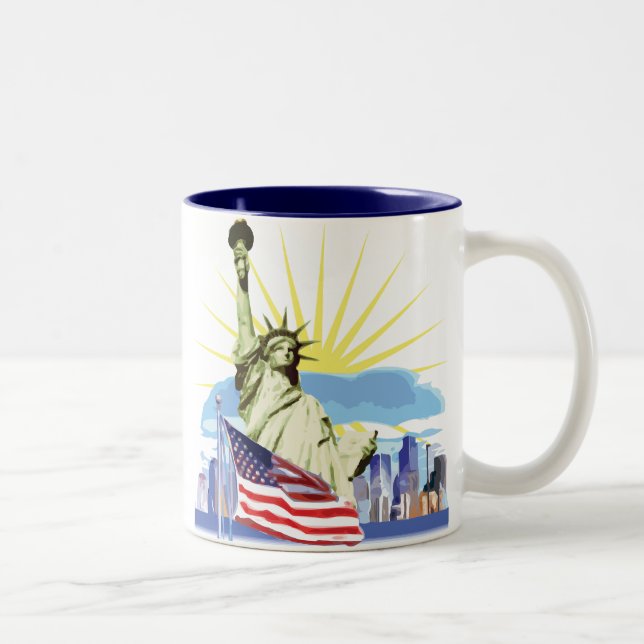 Taza Bicolor Horizonte de NYC (Derecha)