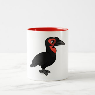 Taza Bicolor Hornbill de tierra meridional de Birdorable