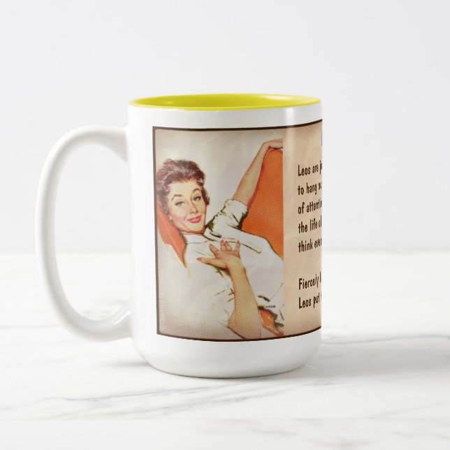 Taza Bicolor Horóscopo: LEO (G nominal) (Izquierda)