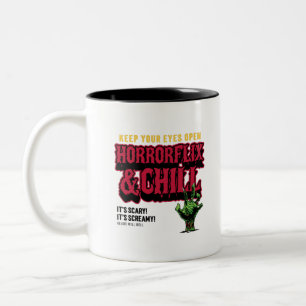 Taza Bicolor Horrorflix Y Relájate