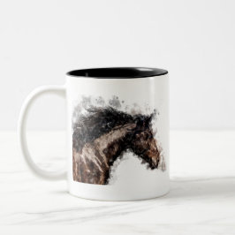 Taza Bicolor Horse