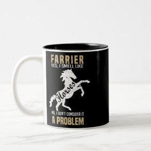 Taza Bicolor Horse Funny Farrier Sí Huelo Como Caballos 660 Po