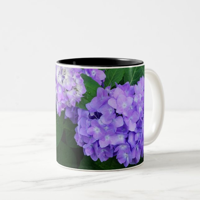 Taza Bicolor Hortensia Lavanda (Anverso derecho)
