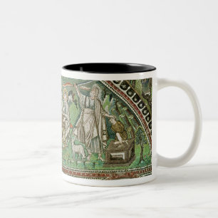 Taza Bicolor Hospitalidad de Abraham y del sacrificio de