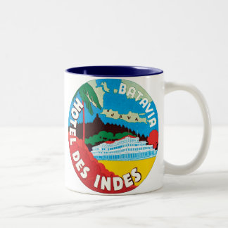 Taza Bicolor Hotel Des Indes Batavia