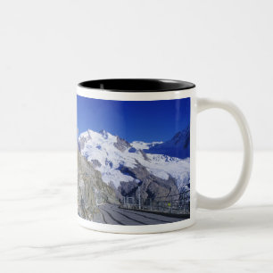 Taza Bicolor hotel Kulm y sendero, Gornergrat, Zermatt,