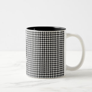 Taza Bicolor Houndstooth personalizó