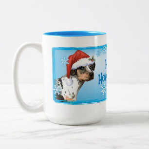 Taza Bicolor Howliday feliz Catahoula