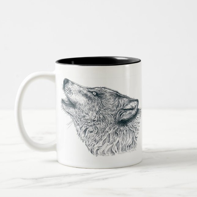 Taza Bicolor Howling Wolf (Izquierda)