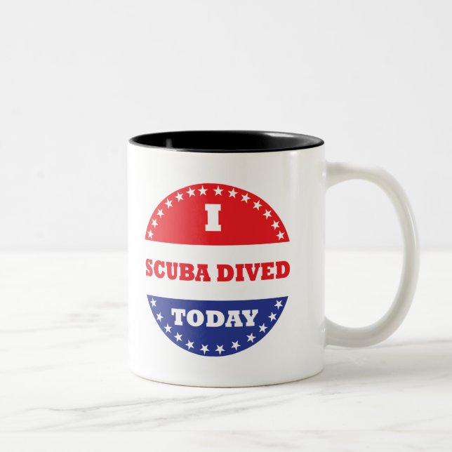 Taza Bicolor Hoy Buceé En Scuba (Derecha)