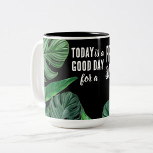 Taza Bicolor Hoy es un buen día nuevo comienzo de cita motivaci