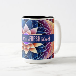 Taza Bicolor Hoy es un buen día nuevo comienzo de cita motivaci