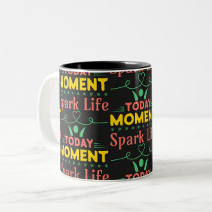 Taza Bicolor Hoy, momento, vida de chispa
