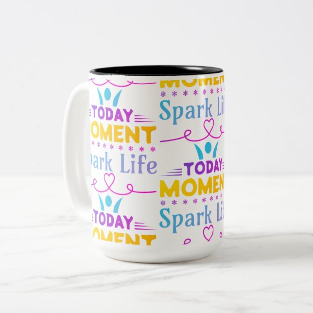 Taza Bicolor Hoy, momento, vida de chispa (Anverso izquierdo)