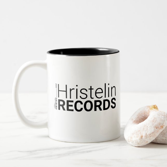 Taza Bicolor Hristelin RECORDS (Con donut)
