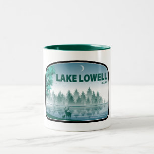 Taza Bicolor https://www.zazzle.com/lake_lowell_idaho_deer_glas