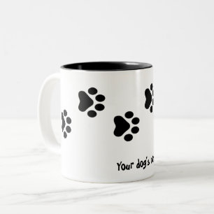 Taza Bicolor Huella de perro tazón de café de dos tonos