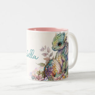 Taza Bicolor Huevo de Dragón Bebé Adorable