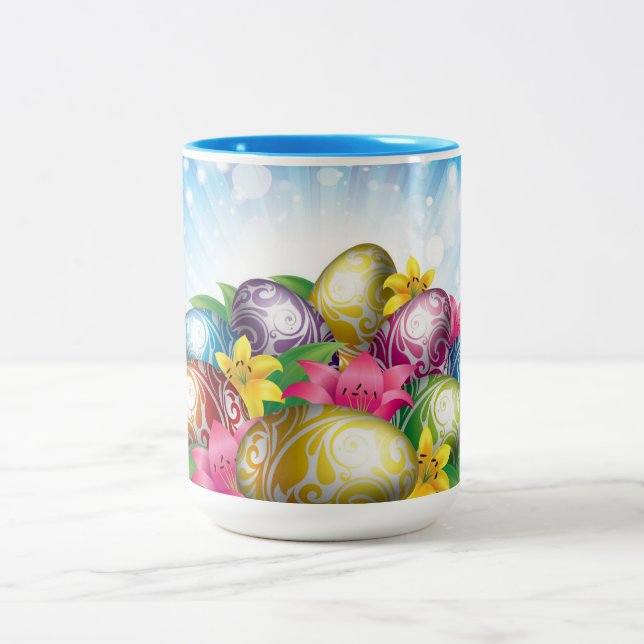 Taza Bicolor Huevos de Pascua (Centro)